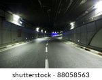interior of urban tunnel...