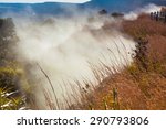 sulfur gas vents along the...