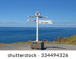 distance signpost at land's end ...
