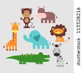 Kawaii zoo - Free Vector Art