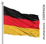 realistic 3d flag of germany...