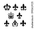 Gothic Fleur De Lis Stock Vector Illustration 56052049 : Shutterstock