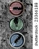stock photo : RGB signal lights locks. Thinking abt color correction methods
