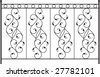 Wrought Iron Gate, Fence, Window, Grill, Railing design - stock vector