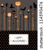 halloween party celebration in orange, white and black - stock vector