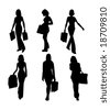 women shopping silhouette