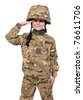 Cartoon Saluting Soldier