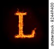 Flaming Letter L