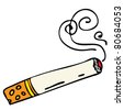 Cigarette Cartoon Stock Vector Illustration 55860952 : Shutterstock