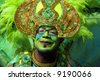 stock photo : A masquerader enjoys Trinidad Carnival