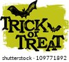 Trick or Treat Halloween Text - stock vector