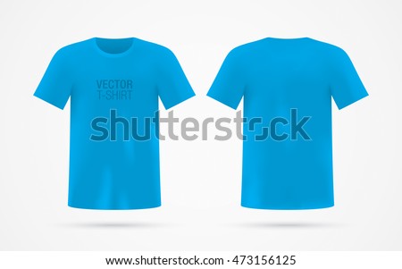 Download Blue Vector Tshirt Template Isolated On Stock Vector ...