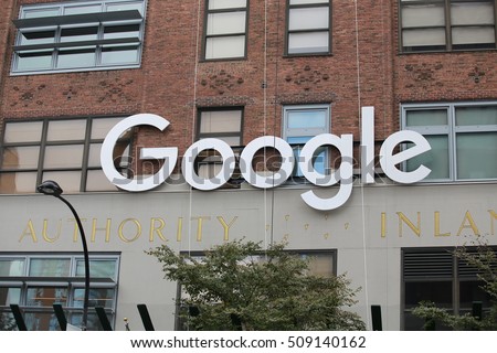 NEW YORK OCT 22: Google office near Chelsea market in New York on 22 Octorber 2016. Google is one of top search engine in the world which first start its business in California.