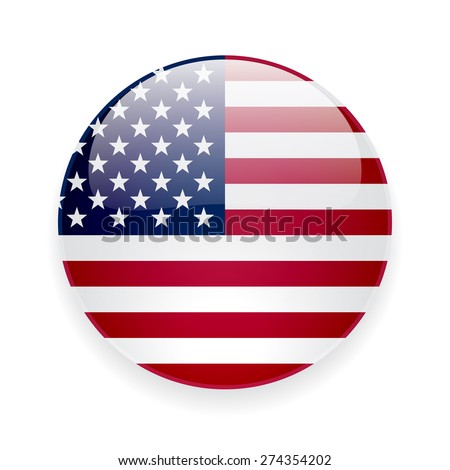 Round Flag Icon Usa Stock Vector 23380117 - Shutterstock