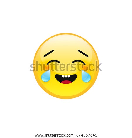 Emoji Emoticon Smiling Laughing Face With Tears Of Joy Yellow Crying Icon Isolated Emoji Emoticon Smiling Laughing Face With Tears Of Joy Yellow Crying Icon Isolated