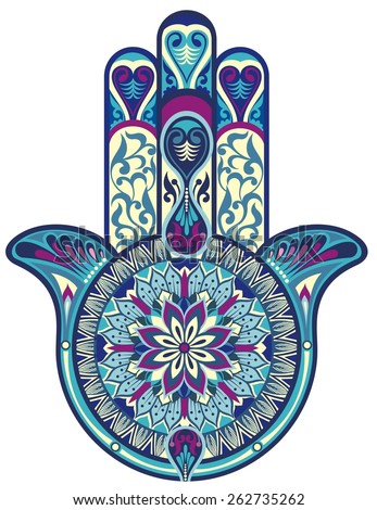 indian tumblr drawings Stock & Vectors Hand Images Images, Royalty Hamsa Free