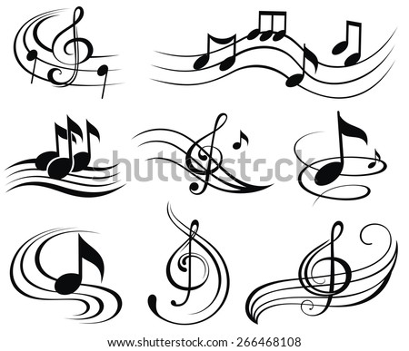 music notes set music design elements stock vector music notes set music design elements stock vector