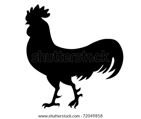 Black Cock Silhouette Stock Illustration 22259917 - Shutterstock