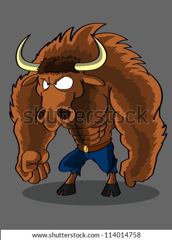 Minotaur Cartoon Stock Vector 114014758 - Shutterstock