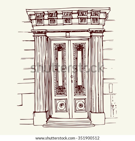 Front Door Drawing door drawing stock images, royalty-free images & vectors Front Door Drawing door drawing stock images, royalty-free images & vectors