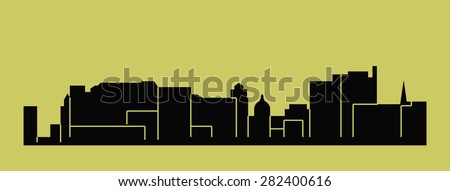 Green Bay Skyline Svg