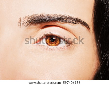 A beautiful insightful look woman's eye. Close up shot