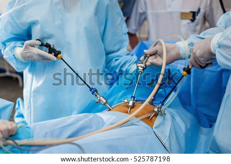 Operation Using Endoscopic Equipment Stock Photo (Royalty Free ...