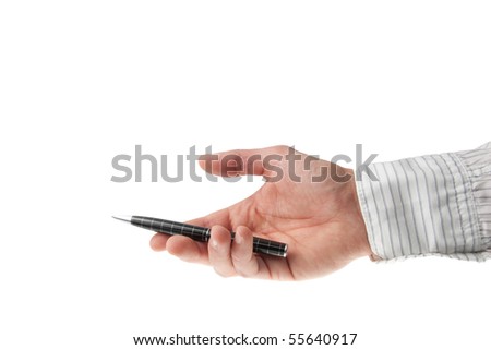 giving a pen