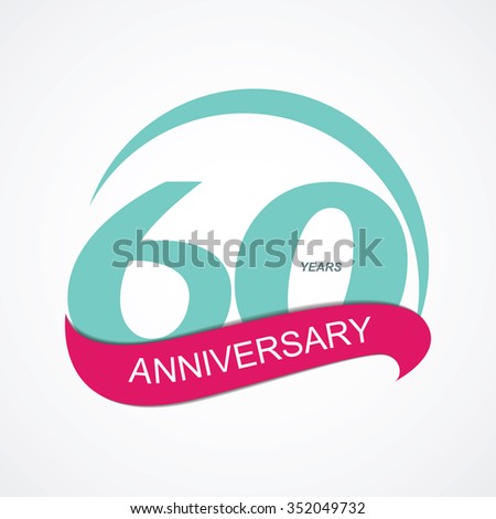 Plain Ordinary Logotype 60th Birthday 60 Stock Vector 329806679 ...