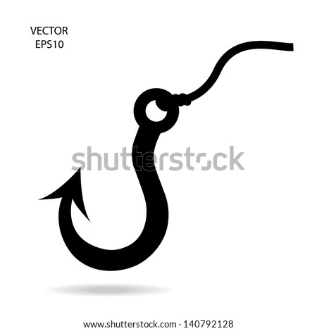 Fishing Hook Icon Stock Vector 140792128 - Shutterstock