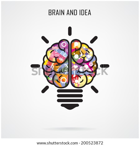 Creativity Brain Vector Illustration Template Design Stock Vector ...