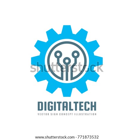 Digital Tech Vector Business Logo Template Stock Vector 771873532 ...