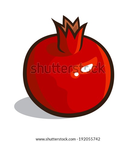 Vector Illustration Pomegranate Stock Vector 73235866 - Shutterstock
