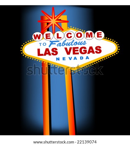 welcome to las vegas sign - stock vector