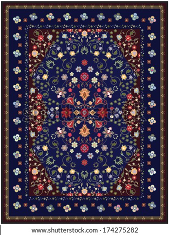 Floral Carpet Design Stock Vector Royalty Free 174275282 Floral Carpet Design Stock Vector Royalty Free 174275282