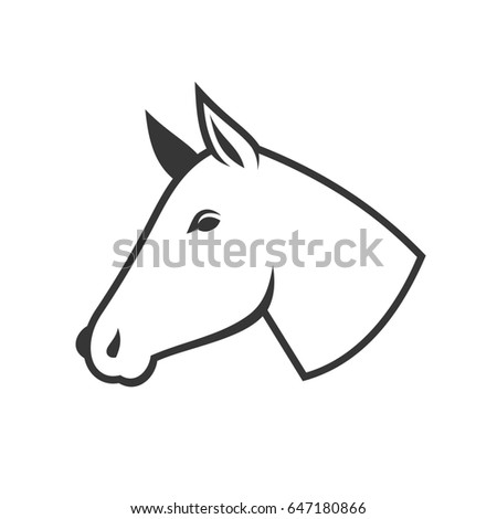 Horse Head Icon Logo Vector Stock Vector 578230633 - Shutterstock