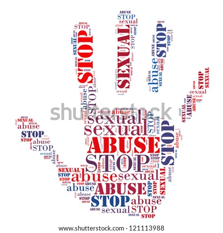 Stop Sexual Abuse Sign Words Clouds Stock Illustration 121113988 ...