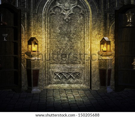 Gothic Palace Interior Background Stockillustration 150205688 ... Gothic Palace Interior Background Stockillustration 150205688 ...
