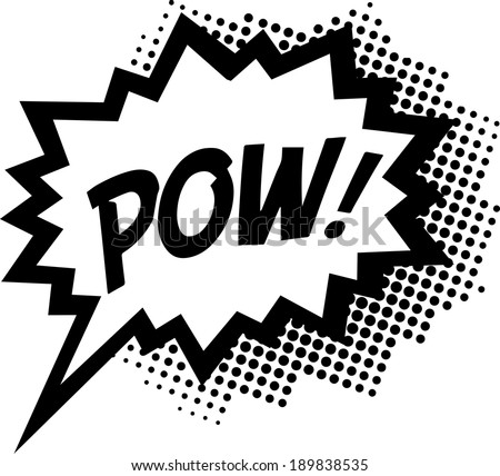 COMIC POW Speech Bubble Comic Book Stock Vector 189838535 ...