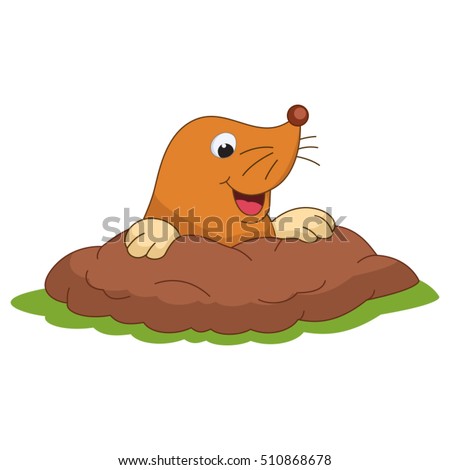 Vector Illustration Cartoon Mole Stock Vector 510868678 - Shutterstock