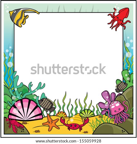 Under Sea Frame Stock Illustration 155059928 - Shutterstock