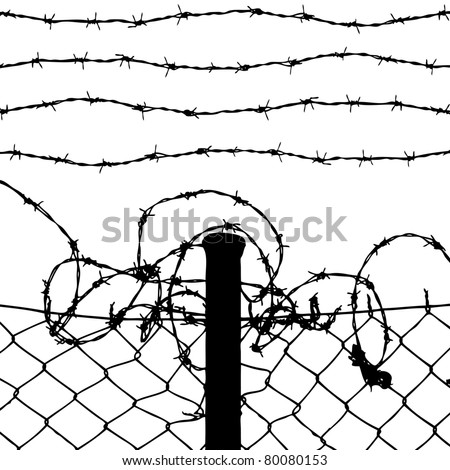 Barbed Wire Fence Drawing Barbed Wire Fence Drawing