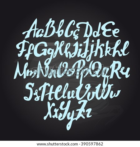 Vector Alphabet Hand Drawn Letters Letters Stock Vector 359864270 ...