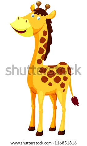 Illustration Cartoon Giraffevector Stock Vector 121471480 - Shutterstock