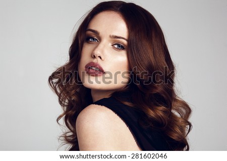 beautiful young woman close-up portrait