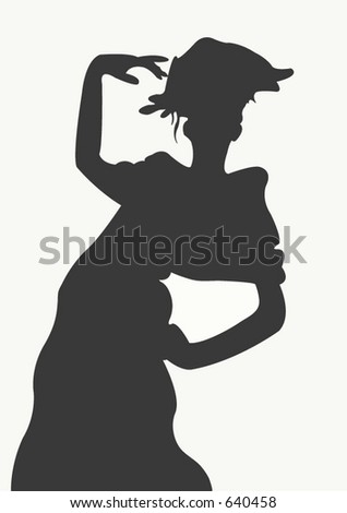 Illustration Featuring Silhouette Woman Applying Lipstick Stock Vector ...