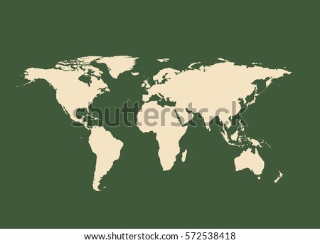 outline map world isolated vector illustration stock vector 572538418