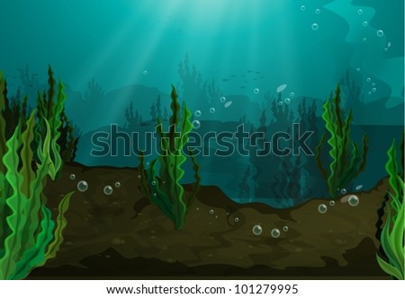 Underwater Freshwater Habitat Stock Vector (Royalty Free) 101279995 ...