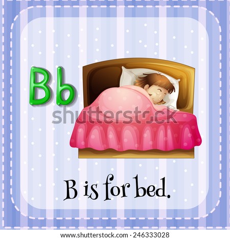 Illustration Letter B Bed Stock Vector 246333028 - Shutterstock