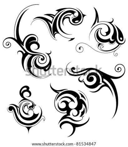 Black Ornament Tattoo Tribal Stock Photos, Images, & Pictures ...